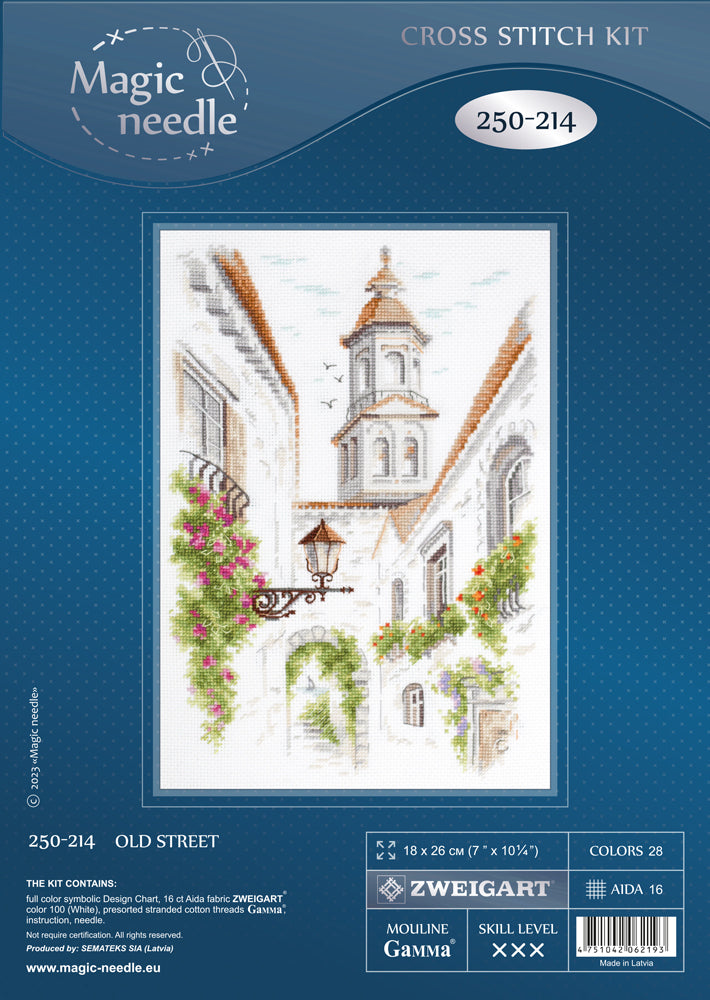 Kit de Punto de Cruz Magic Needle - Calle Antigua, 250-214