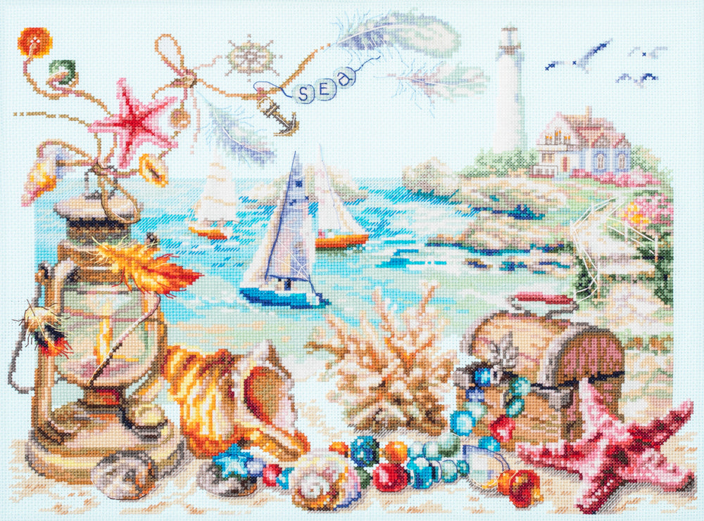250-707 Coastal Breeze. Magic Needle Cross Stitch Kit