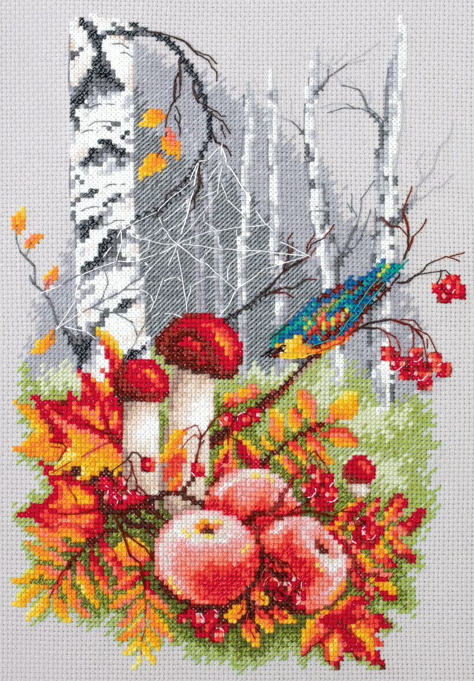 250-954 Fall Harvest. Magic Needle Cross Stitch Kit