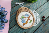 Cross Stitch Embroidery on Wooden Base "Miniature. Spring Composition" SO-103 by MP Studia