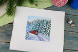 Cross Stitch Kit "Through the Winter Forest" MP Studia SM-988 – Snowy Landscape