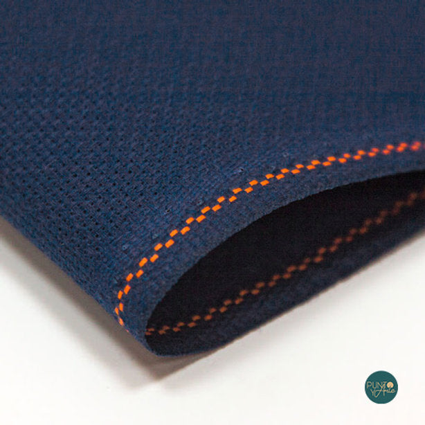 Tela AIDA 16 ct color Navy para punto de cruz