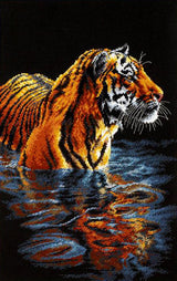 Tigre relaxant - 35222 Dimensions - Kit de point de croix