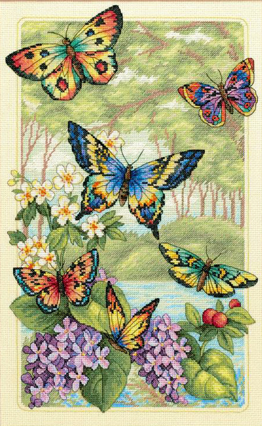 Butterfly Forest - 35223 Dimensions - Cross Stitch Kit