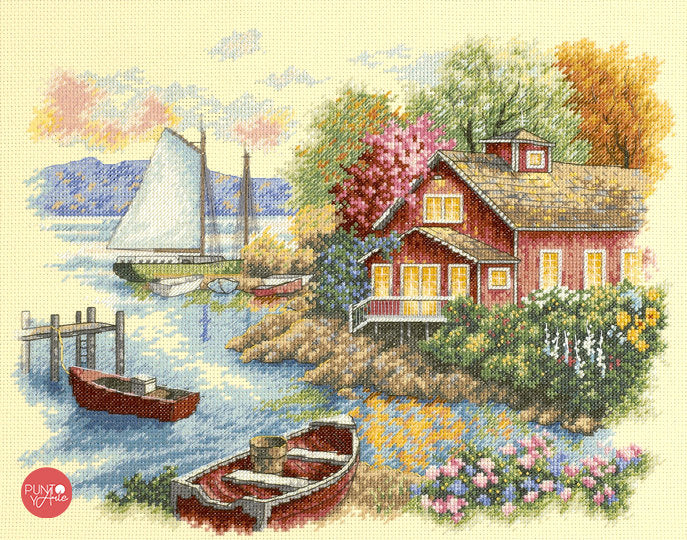 Quiet Lake House - 35230 Dimensions - Cross Stitch Kit