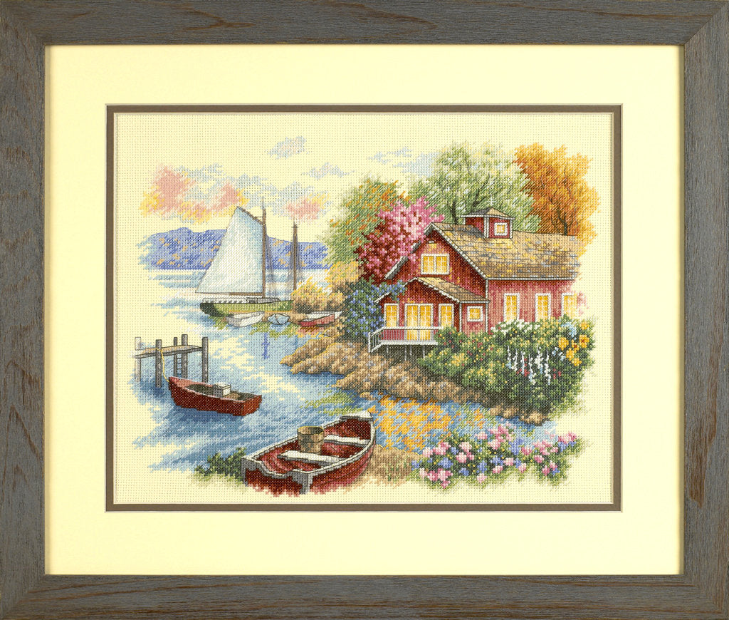 Quiet Lake House - 35230 Dimensions - Cross Stitch Kit