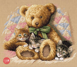 Teddy and kittens - 35236 Dimensions - Cross stitch kit