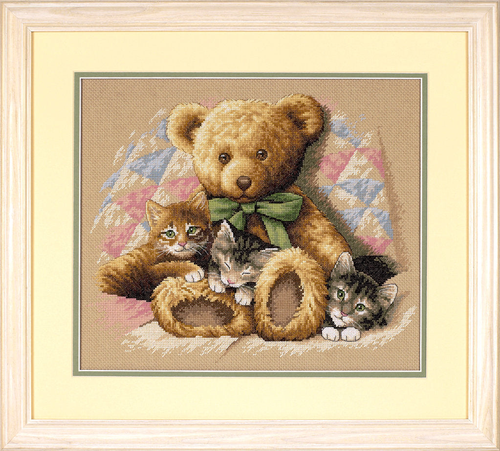 Teddy and kittens - 35236 Dimensions - Cross stitch kit