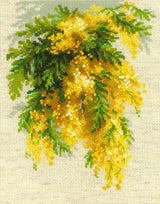 Kit de broderie au point de croix - "Mimosa" - Riolis 1615
