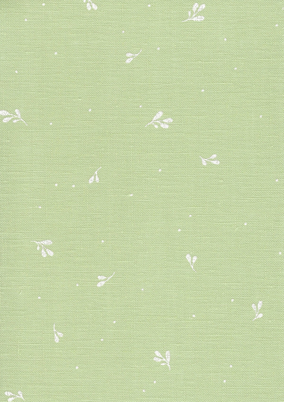 Detalle de la trama y estampado de la tela Zweigart Belfast 32 ct Leaves para punto de cruz