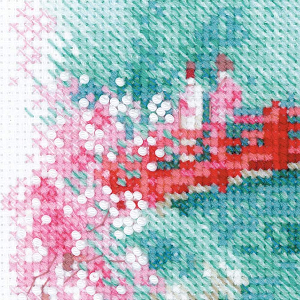 Cross Stitch Embroidery Kit - "Sakura. Bridge" - Riolis 1745