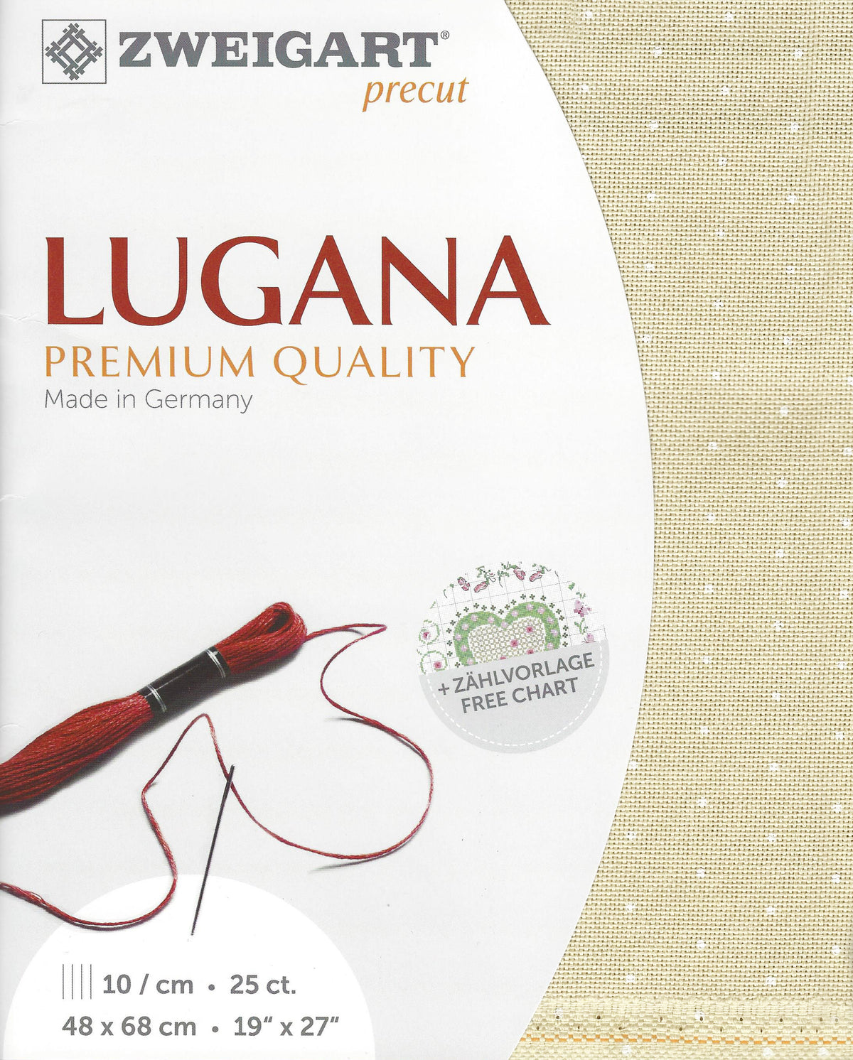 Rest - Kreuzstich-Gewebe Zweigart 25ct Lugana - Farbe 2419 Mini Dots