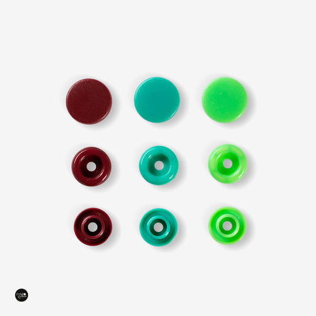 Botones De Presión O Snaps. Verde y Marrón 12.44 mm - Prym Love 393005