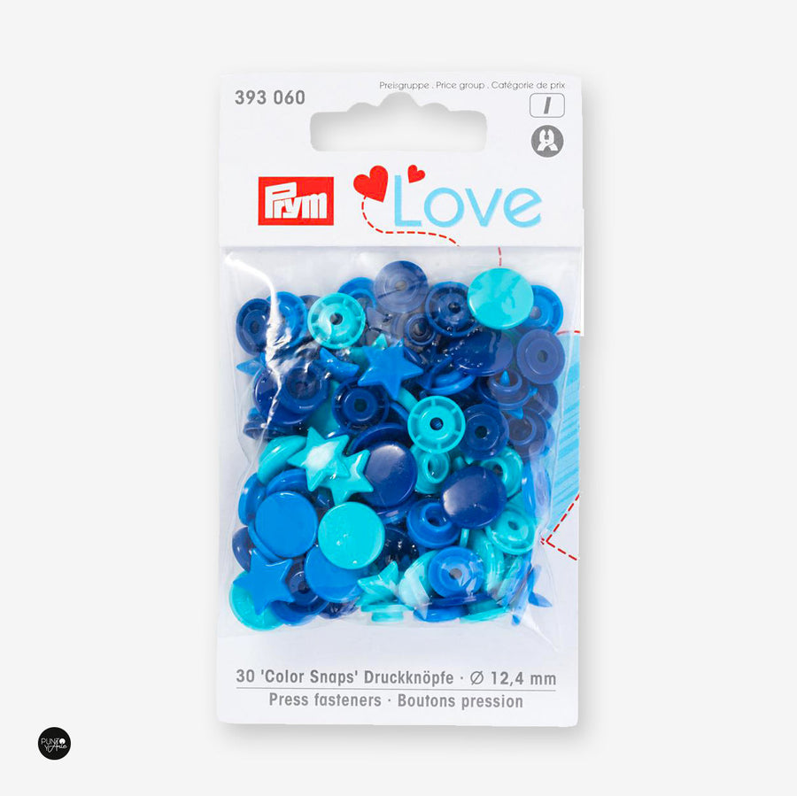 Botones de Presión O Snaps 12.4 mm Love Prym 393060 - accesorio Prym para cierres y accesorios de prendas