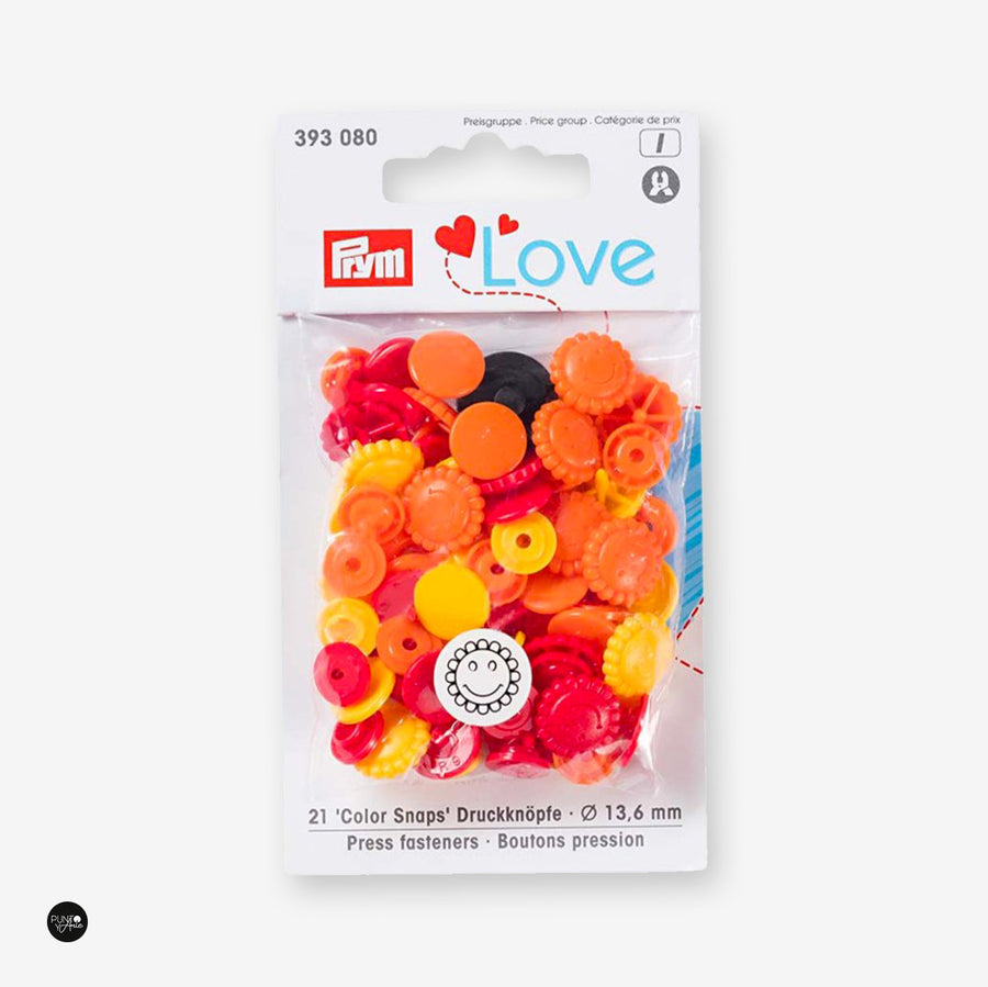 Botones de Presión O Snaps 13.6 mm Love Prym 393080 - accesorio Prym para cierres y accesorios de prendas