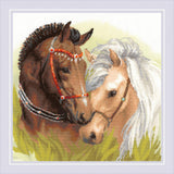 Cross Stitch Kit "Pair of Horses" 1864