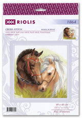 Cross Stitch Kit "Pair of Horses" 1864