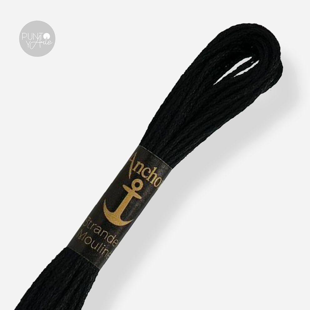 0403 Anchor Stranded Mouliné: Quality and Color for Your Embroidery - Black 