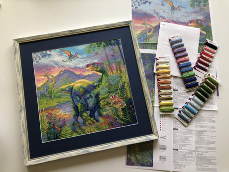 Cross Stitch Embroidery Kit - "The Age of Dinosaurs" - Riolis 2023