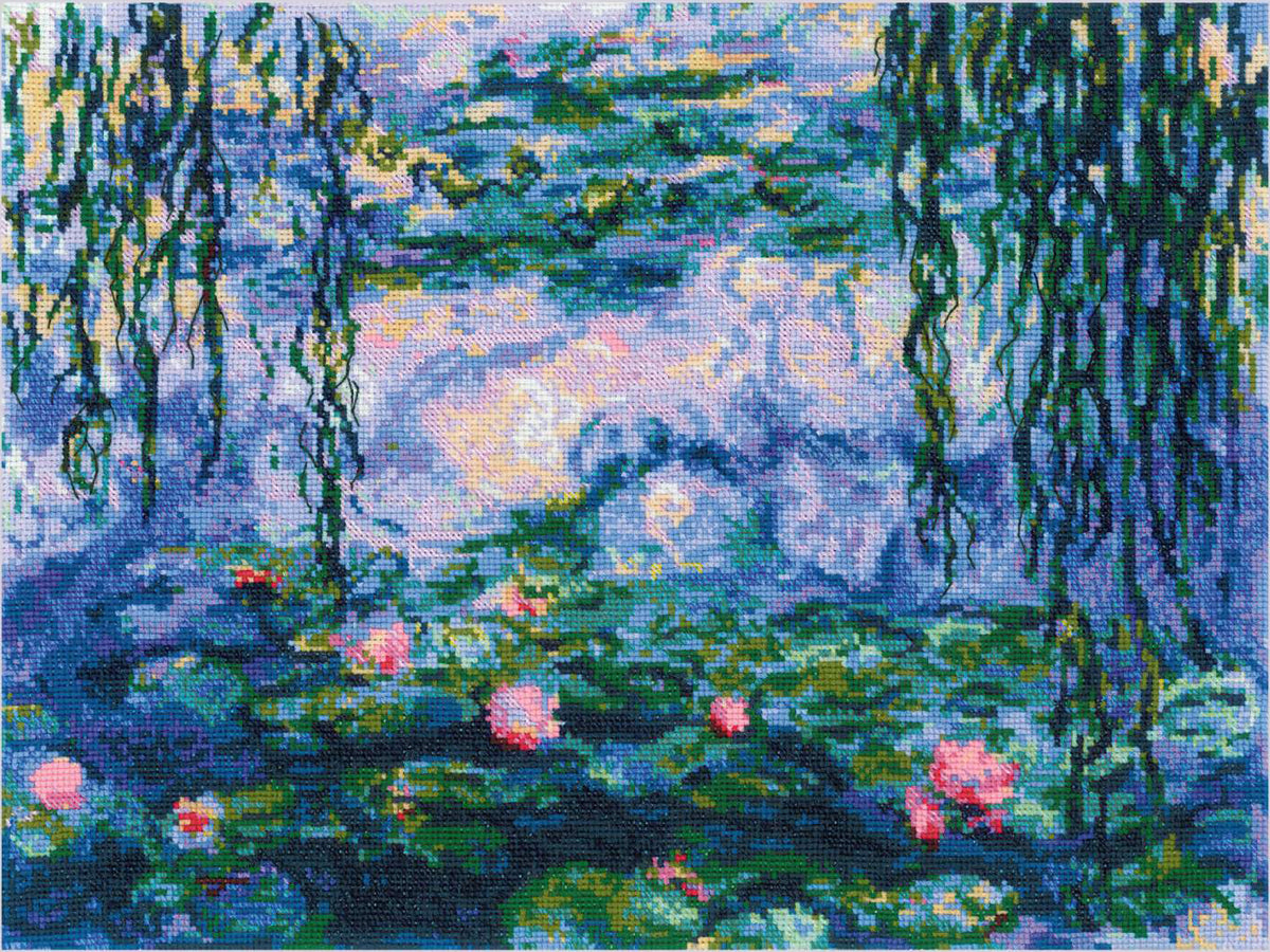 Kit de Bordado de Punto de Cruz Water Lilies after C. Monet's Painting Riolis 2034