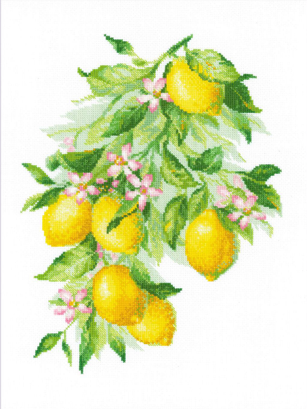 Cross Stitch Embroidery Kit - "Bright Lemons" - Riolis 2054