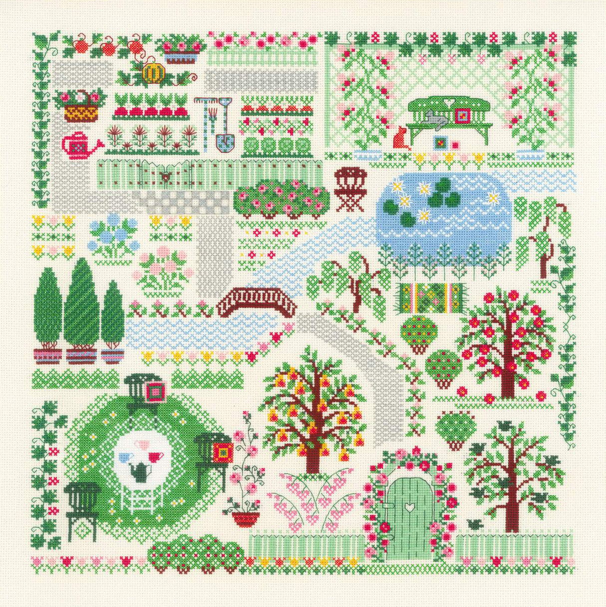 Cross Stitch Embroidery Kit - "My Garden" - Riolis 2047