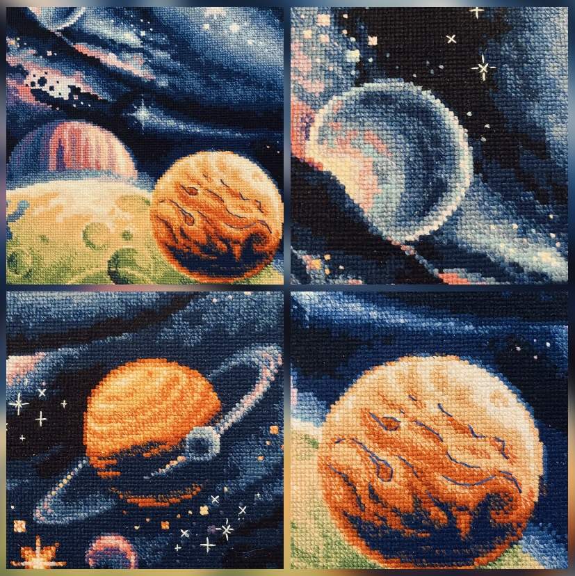 Kit de Bordado de Punto de Cruz - "Other Worlds" - Riolis 2039 - Punto y Arte