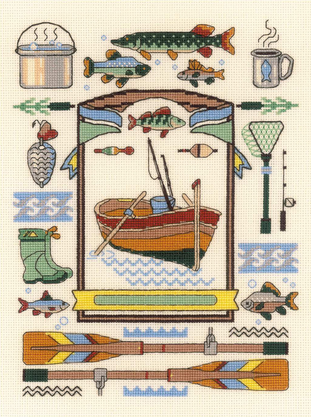 Cross Stitch Embroidery Kit - "Good Catch" - Riolis 2050