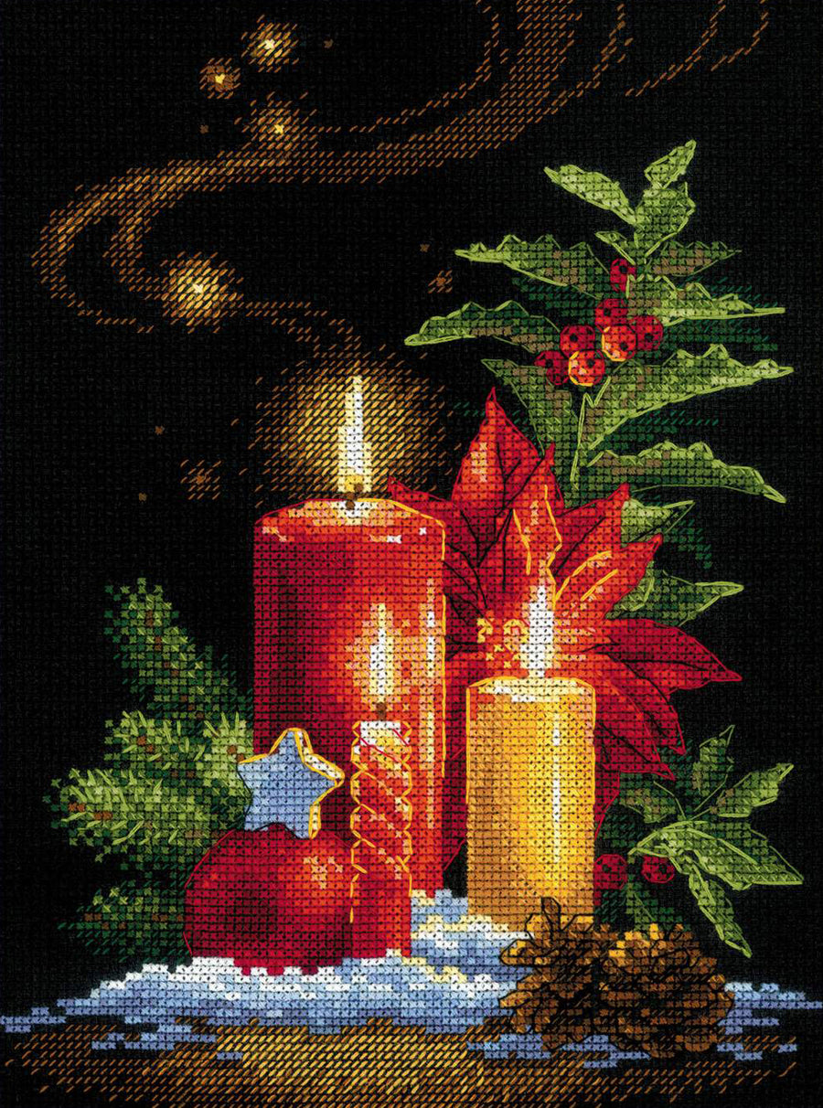 Kit de Bordado de Punto de Cruz - "Christmas Light" - Riolis 2056 - Punto y Arte