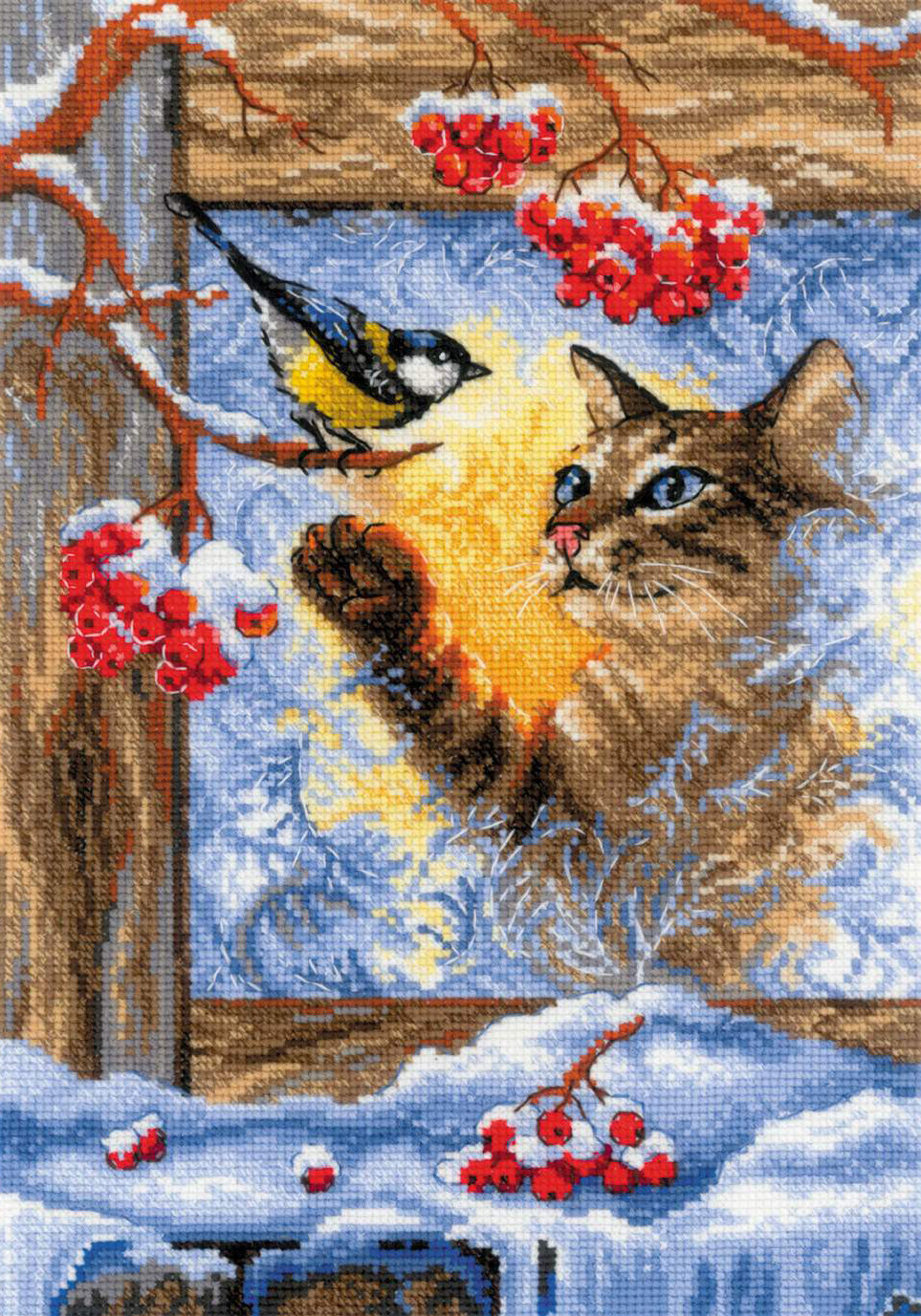 Cross Stitch Embroidery Kit - "Meeting at the Window" - Riolis 2049