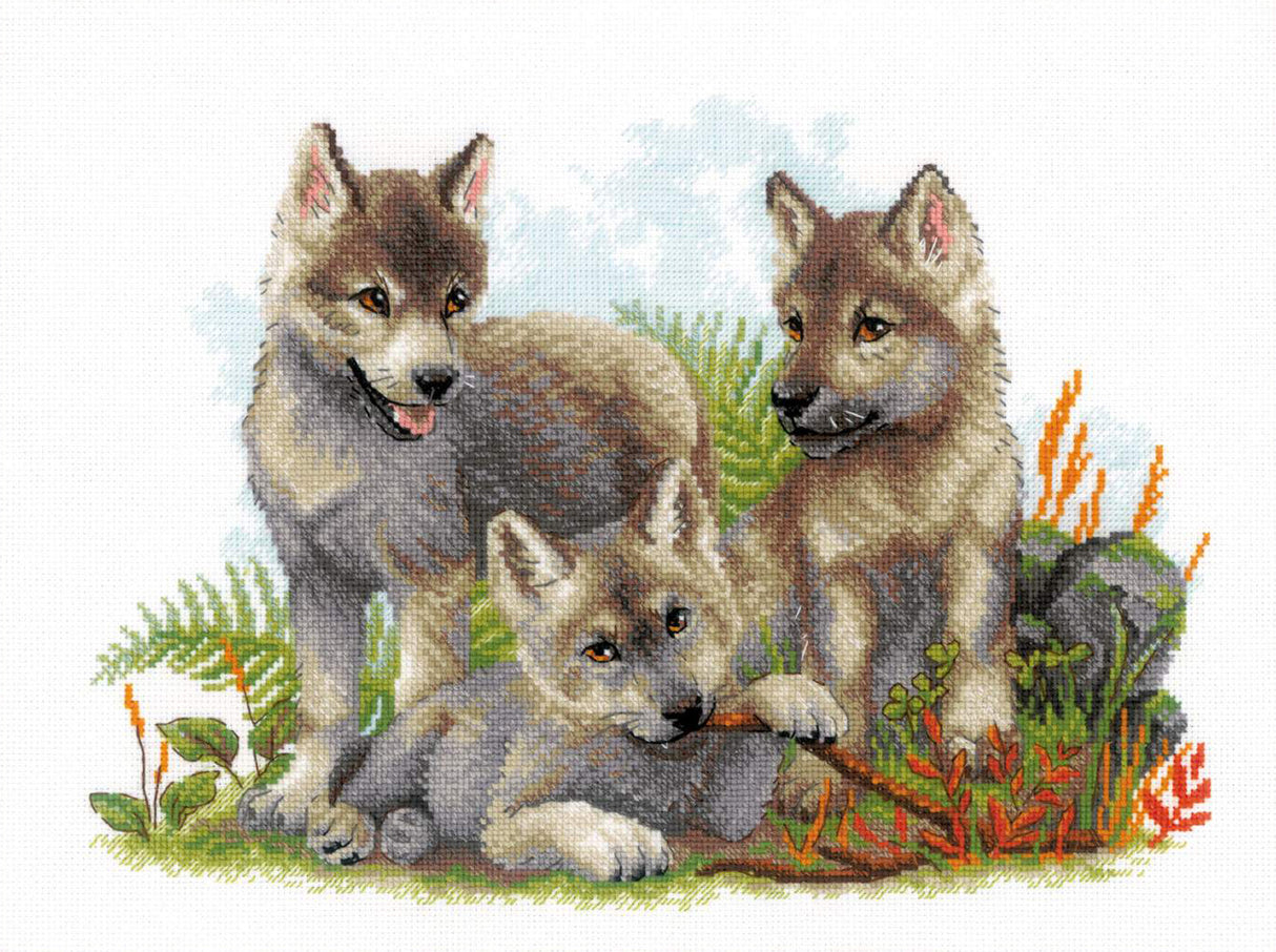 Cross Stitch Kit - "Children of the Forest" - Riolis 2076