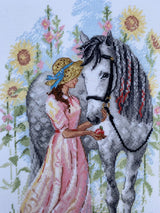 Kit de Bordado de Punto de Cruz - "Horse Girl" - Riolis 2071