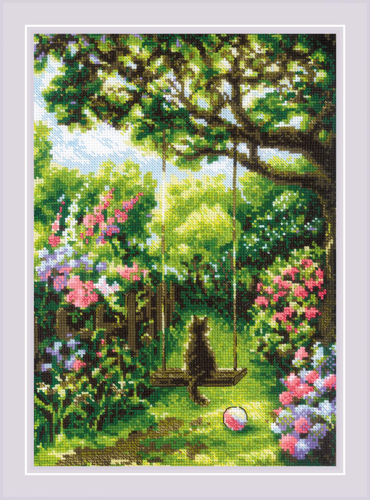 Riolis Cross Stitch Kit - Garden Swing, 2114