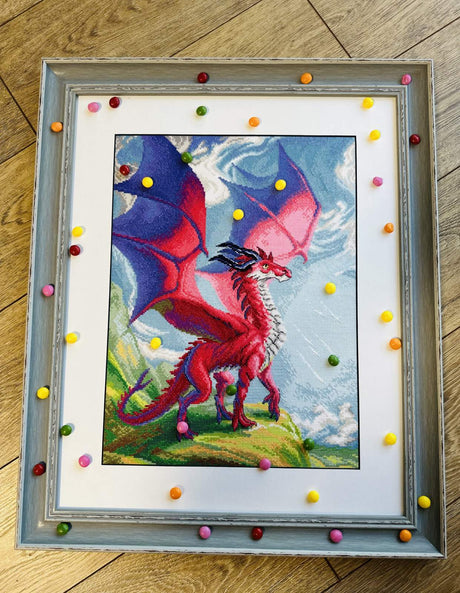 Cross Stitch Embroidery Kit - "Your Mighty Dragon" - Riolis 2127