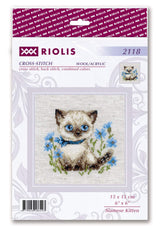 Kit de Punto de Cruz "Siamese Kitten" 2118 Riolis