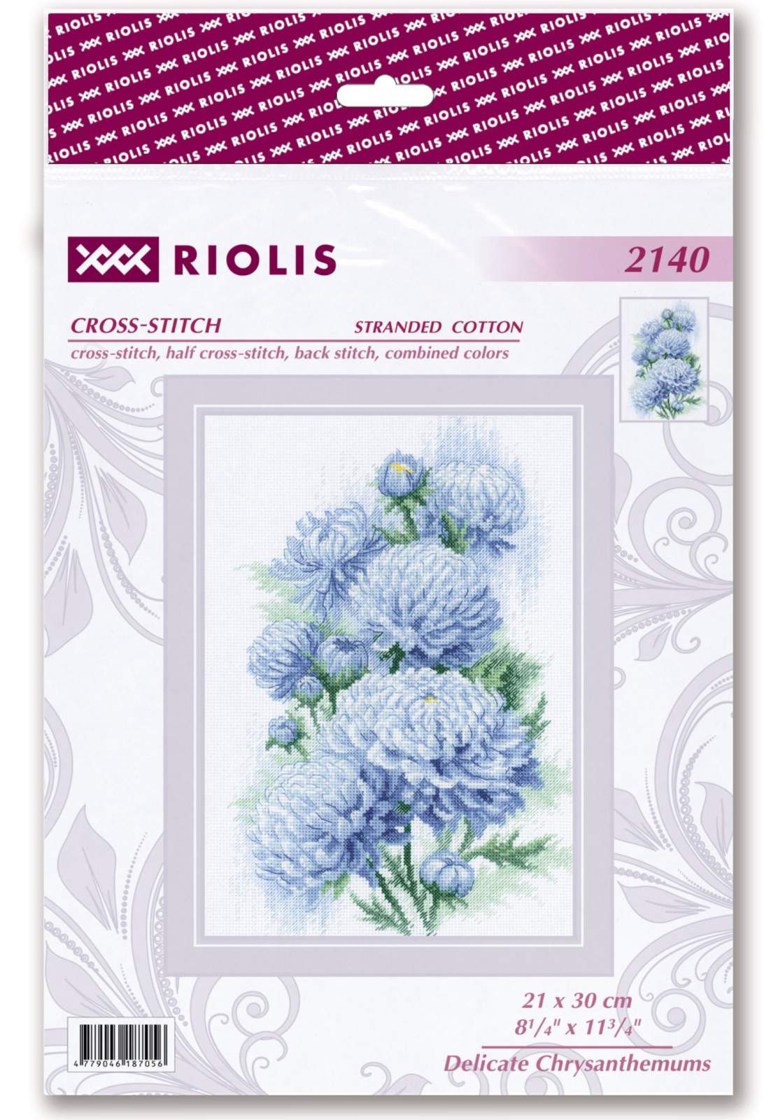 Cross Stitch Kit - "Delicate Chrysanthemums" - Riolis 2140
