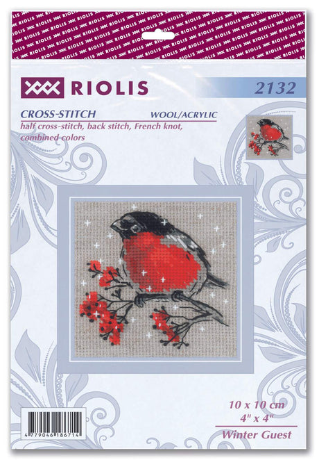Cross Stitch Embroidery Kit - "Winter Guest" - Riolis 2132