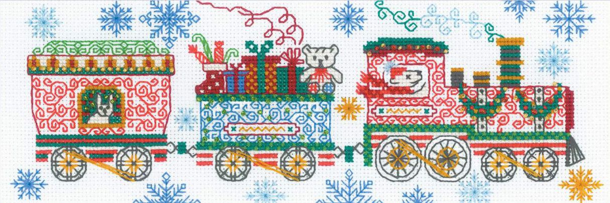 Cross Stitch Embroidery Kit - "Holiday Train" - Riolis 2156