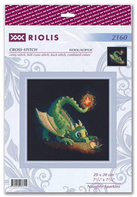 Cross Stitch Embroidery Kit - "Naughty Sparkles" - Riolis 2160