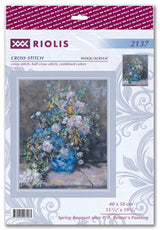 Kit de broderie au point de croix - "Bouquet de printemps d'après le tableau de PA Renoir" - Riolis 2137