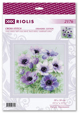 Cross Stitch Kit - "Purple Anemones" - Riolis 2176