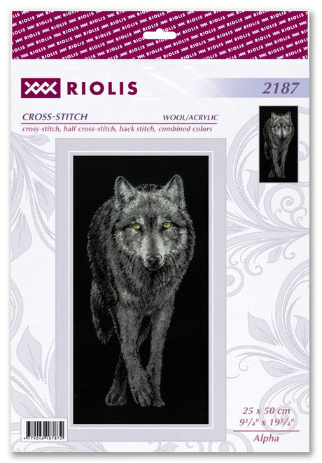 Kit de Punto de Cruz - "Mirada del Lobo" - Riolis 2187
