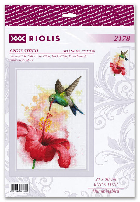 Kit au point de croix - "Colibri tropical" - Riolis 2178