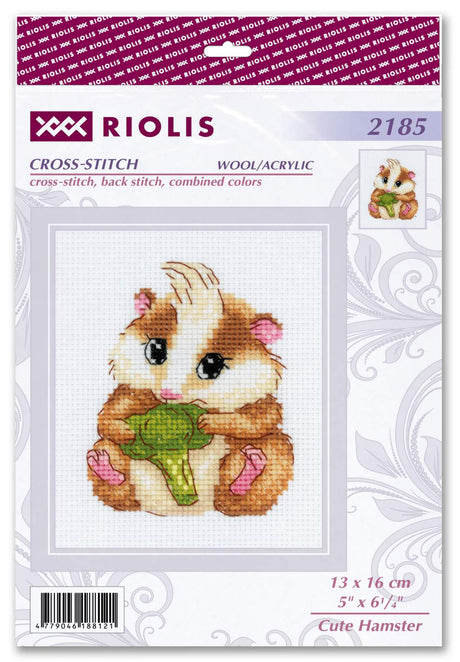 Kit de Bordado de Punto de Cruz - "Cute Hamster" - Riolis 2185