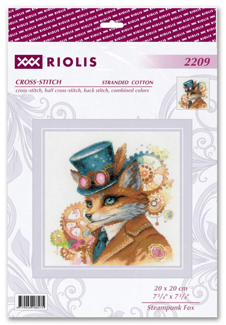 Cross Stitch Kit - "Steampunk Fox" - Riolis 2209