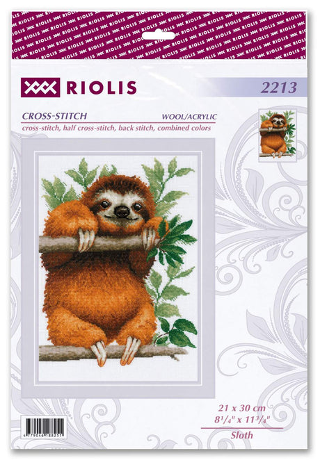 Kit au point de croix - "Paresseux tropical" - Riolis 2213