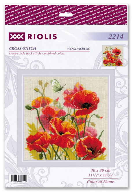 Cross Stitch Kit - "Crimson Splendor" - Riolis 2214