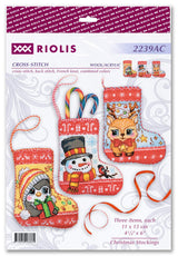 Kit de Punto de Cruz "Christmas Stockings" Riolis 2239AC