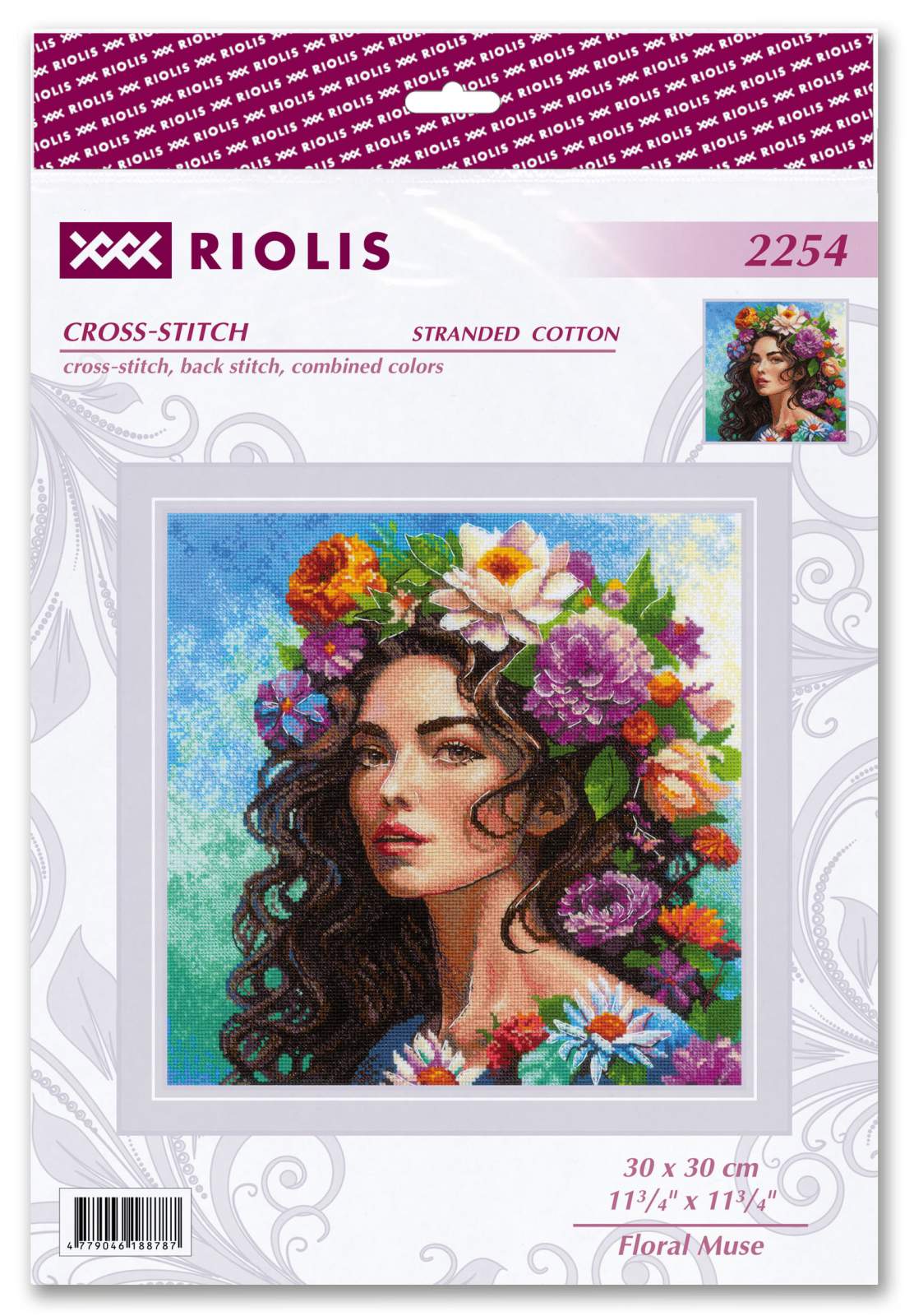 Kit au point de croix "Muse florale" Riolis 2254