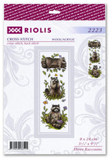 Cross Stitch Kit "Three Raccoons" 2223